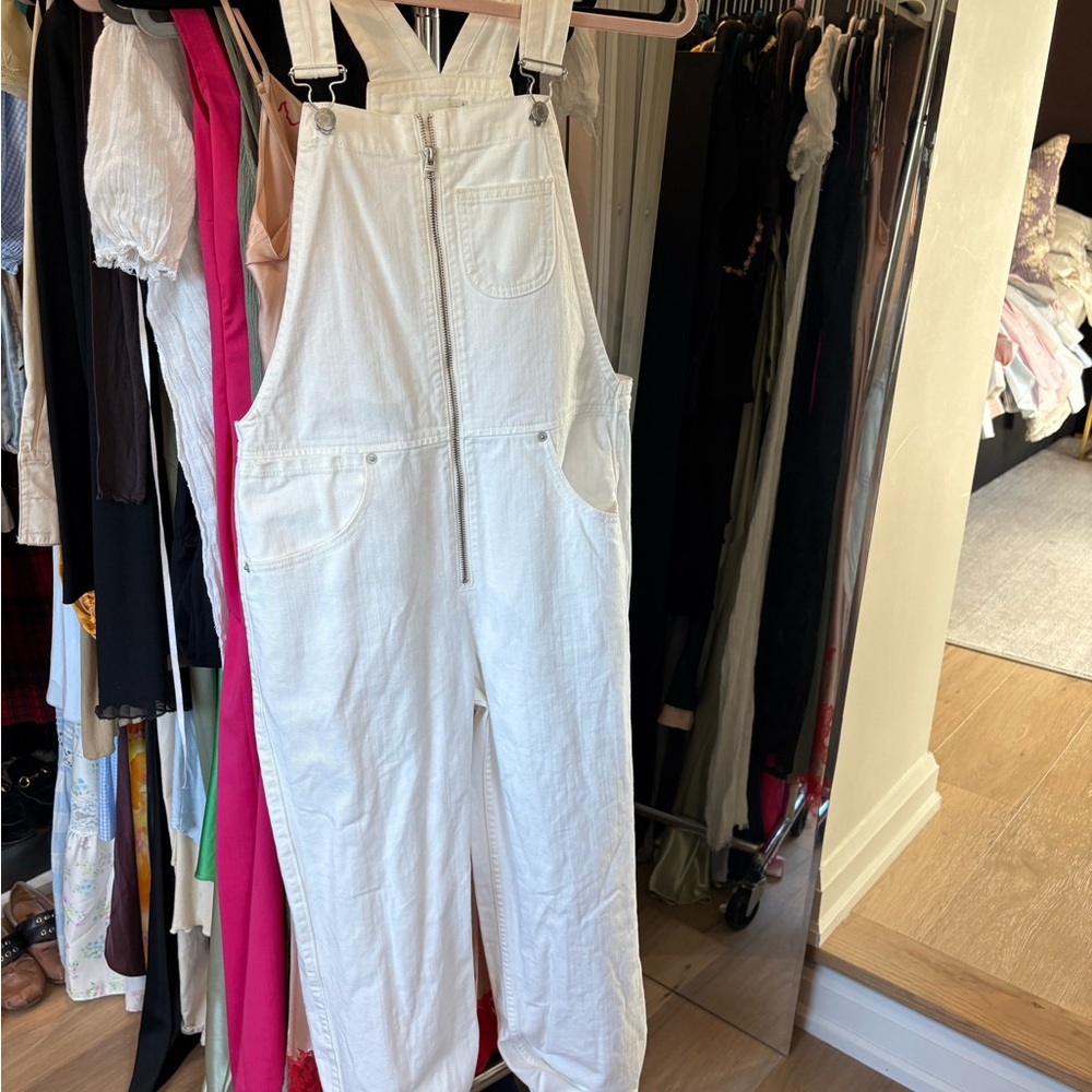 Wilfred Women's Cream Denim Overalls
